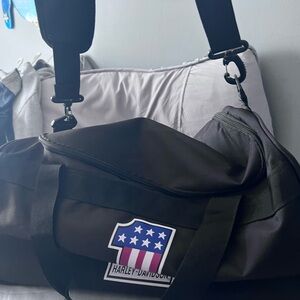 Harley-Davidson Black Duffel with Stars & Stripes Patch MINT CONDITION